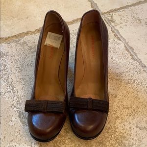 Miss Sixty brown leather pumps